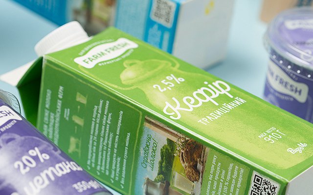 Дизайн упаковки молочної продукції«Farm Fresh»