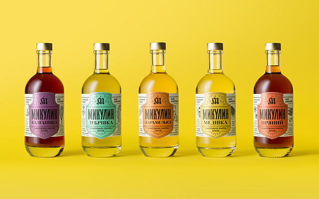 Дизайн серії етикеток для наливок «Микулин»