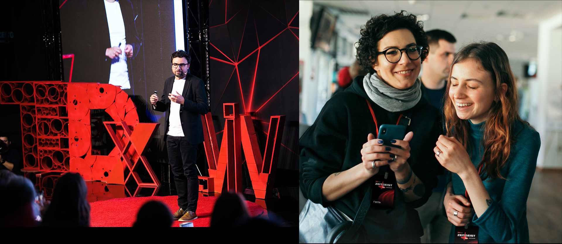 Дизайн сцени та бейджів конференції TEDxLviv: Zeitgeist