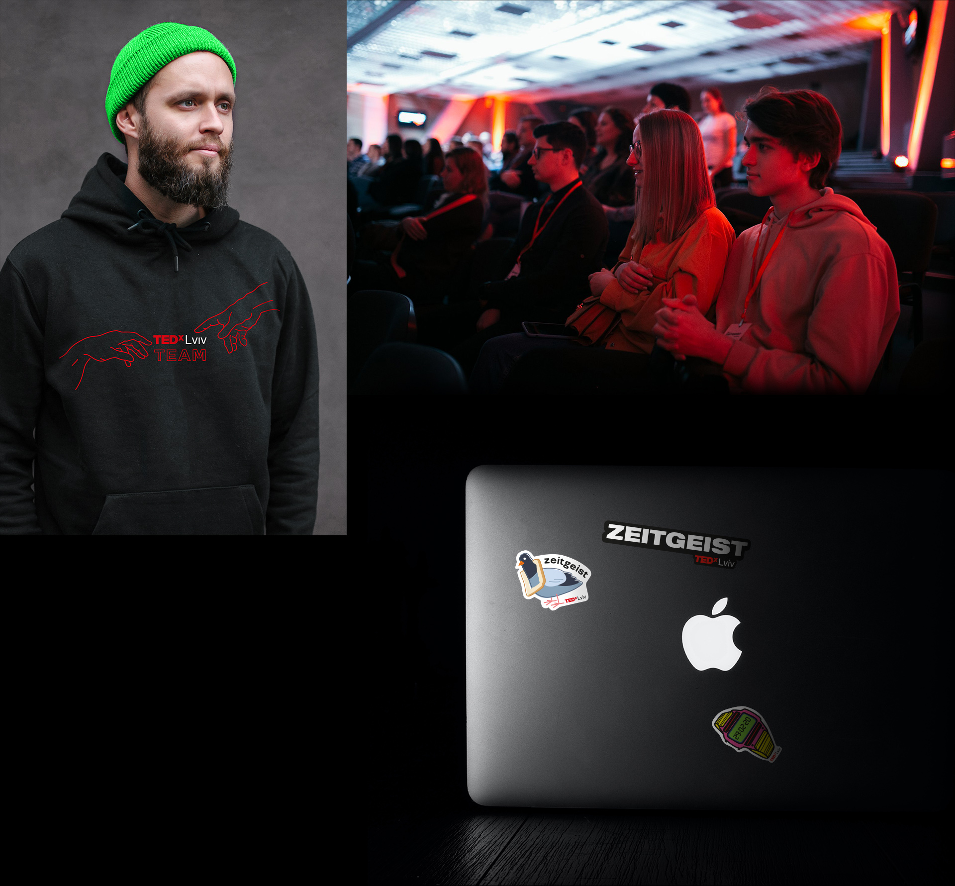 Дизайн сувенірного худі та стікери конференції TEDxLviv: Zeitgeist